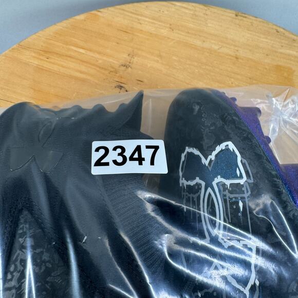 Under Armour Blur Smoke 2.0 MC Suede Mens Size 12.5 Football Cleats Black NEW - Picture 9 of 9